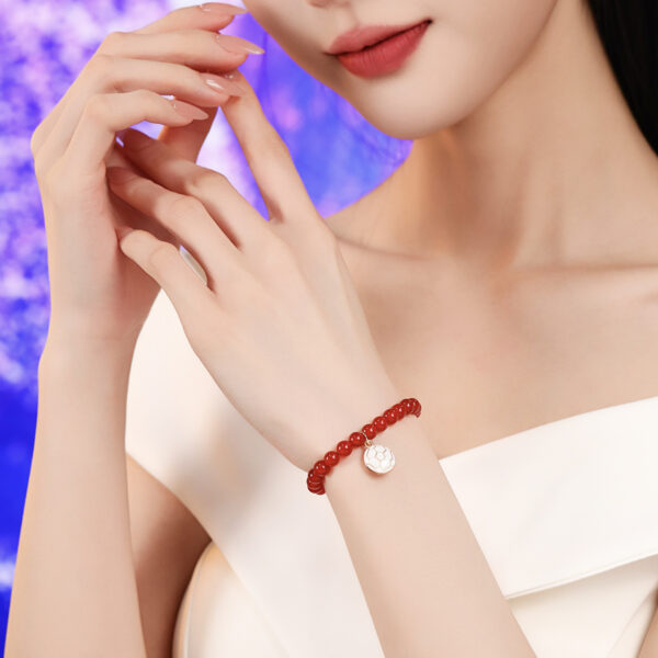 红玛瑙黄阿塞手链（Red agate and yellow amber bracelet）