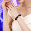 银曜石黄虎眼手链-男款（Silver-shimmering Tiger's Eye Bracelet - Men's Style）