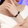 银曜石黄虎眼手链-男款（Silver-shimmering Tiger's Eye Bracelet - Men's Style）