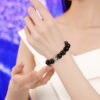 银曜石黄虎眼手链-男款（Silver-shimmering Tiger's Eye Bracelet - Men's Style）