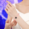 粉水晶银曜石手链（Pearl crystal silver lapis lazuli bracelet）