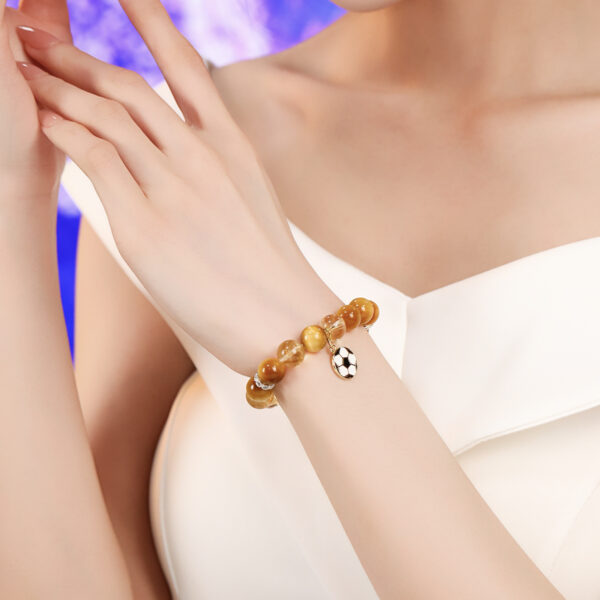 女款-金虎眼黄阿塞手链（Women's - Golden Tiger Eye Yellow Agate Bracelet）