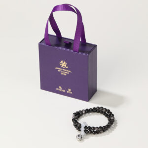 男款-银曜石双圈手链（Men's - Silver Obsidian Double Ring Bracelet）