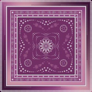 “足韵织梦”紫色斜纹绸70方巾（"Foot Harmony Dreamweaving" Purple Striped Silk 70 Square Towel）