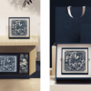 “金骏星辉”刻纸丝巾双非遗礼盒（黛蓝）“Golden Horse Starlight” Double Cultural Heritage Gift Box of Paper-cutting and Silk Scarf（dark blue）